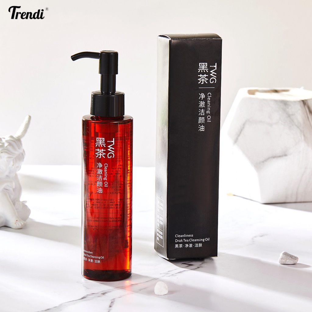 Dầu tẩy trang trà đen TWG nhẹ nhàng làm sạch mắt, môi và mặt Dầu tẩy trang dành cho da nhạy cảm 155mL Trendi Store #9178