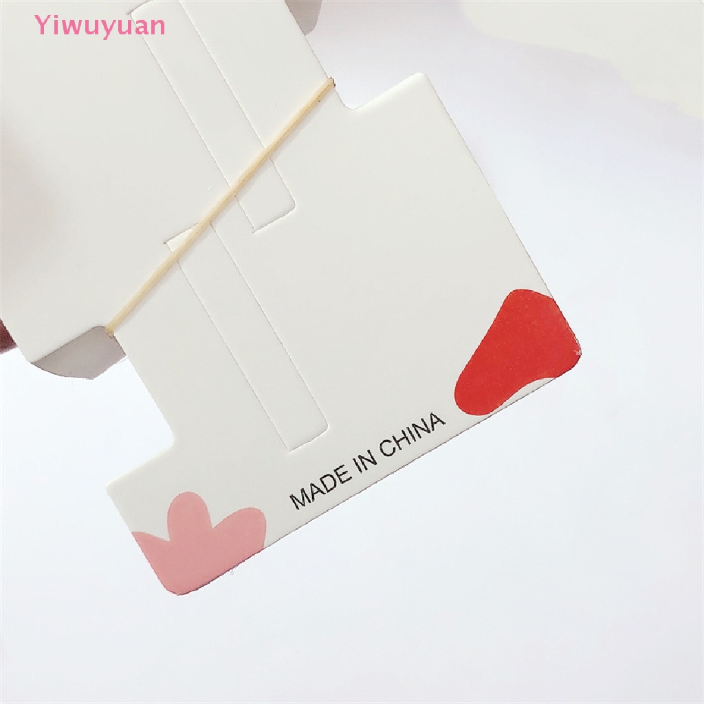 Bộ 50 Thẻ Giấy Trưng Bày Kẹp Tóc 2 Lỗ DIY