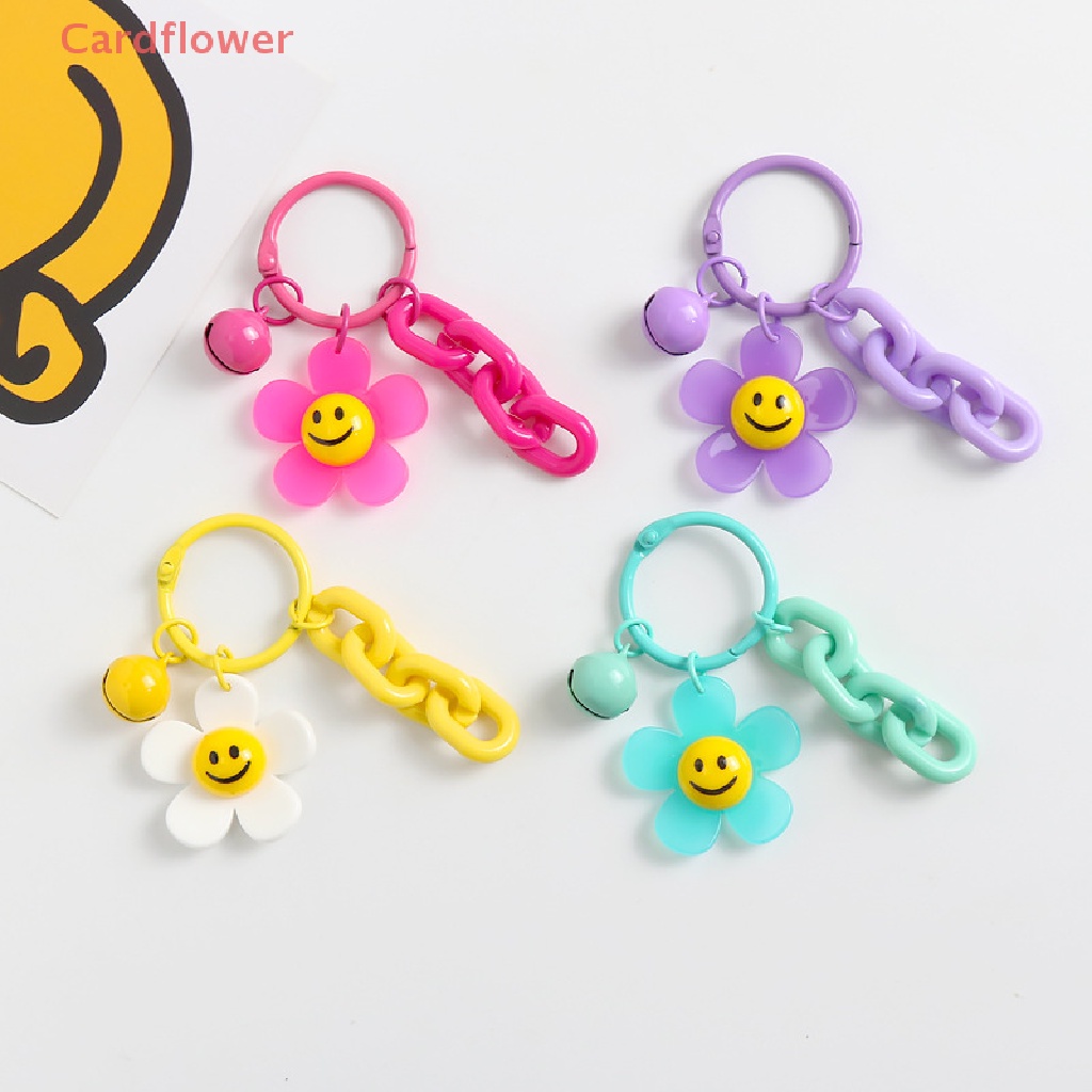 1 Móc Khóa Hình Hoa Hướng Dương Cười Nhiều Màu Sắc Dễ Thương