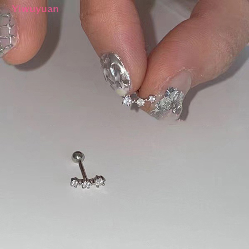 1 Đôi Khuyên Tai Đính Đá Zircon Hình Ngôi Sao Thời Trang Mới