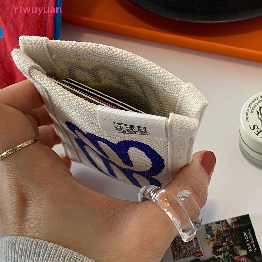 < Yiwuyuan > Ví Đựng Thẻ Hai Lớp Chống Khử Từ Hình Hoa Tulip Graffiti Mới Cho Apple