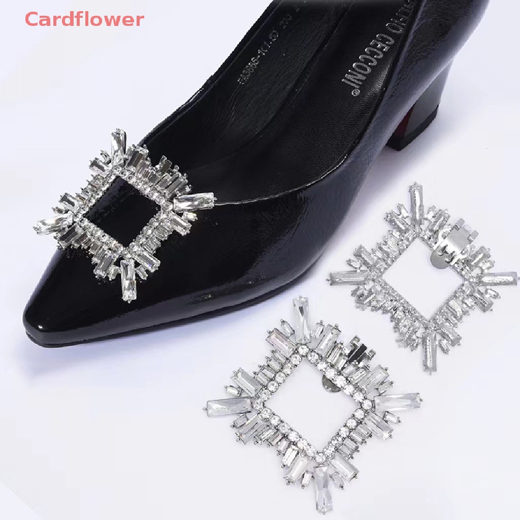 1 Cặp Kẹp Đính Đá Lấp Lánh Trang Trí Giày Cao Gót Cho Cô Dâu Mới