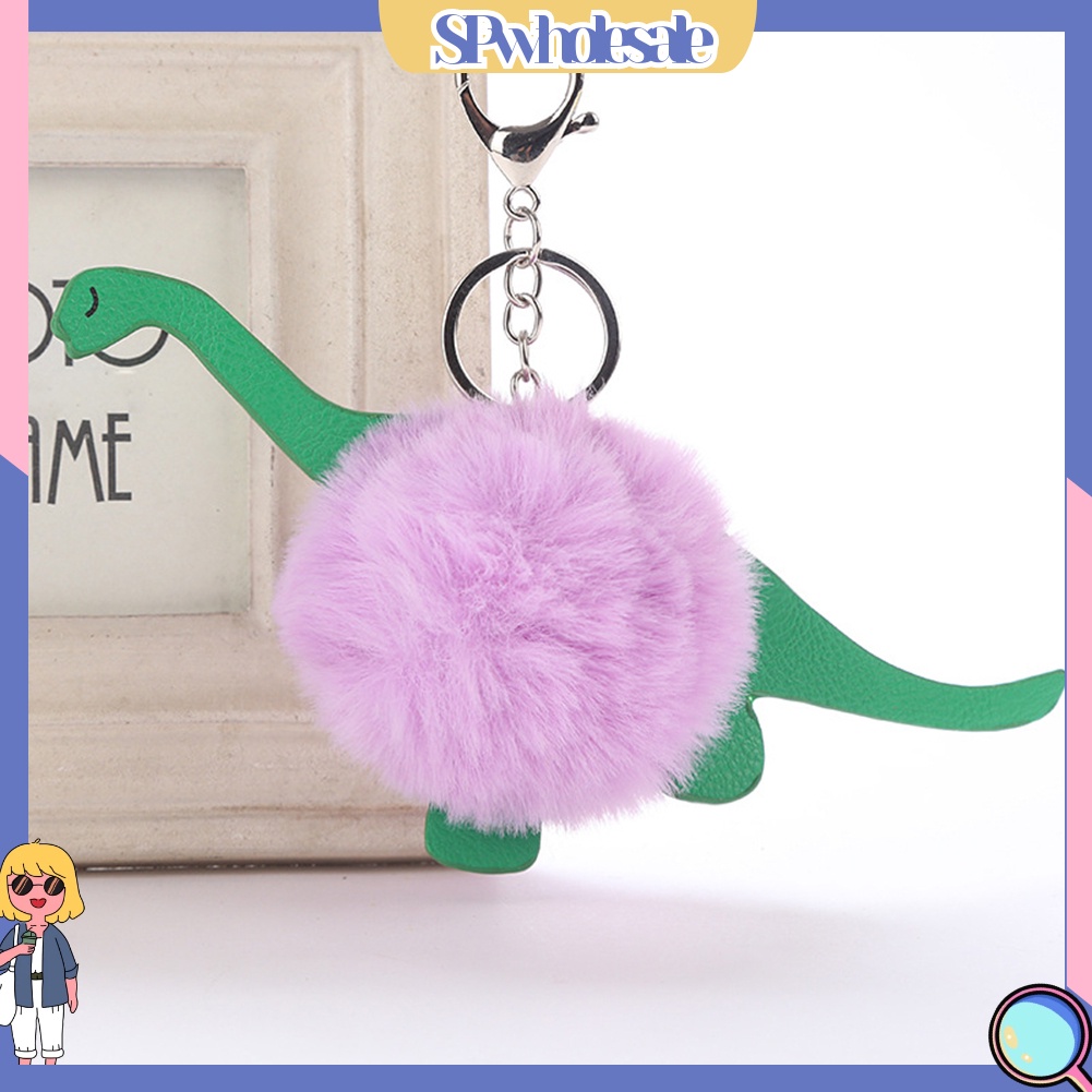 <SPwholesale> Móc Khóa Hình Khủng Long Có Bóng Lông Dễ Thương