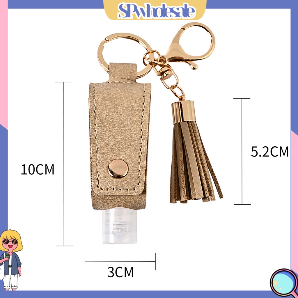 <SPwholesale> Móc Khóa Chai Nước Rửa Tay Rỗng Cỡ Nhỏ Bằng Thép Không Gỉ Có Thể Tái Sử Dụng