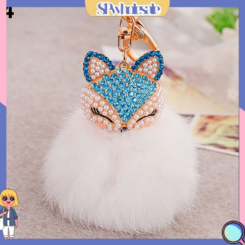 <SPwholesale> Móc Khóa Banh Xù Đính Đá Dễ Thương