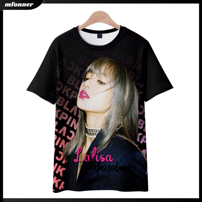 Áo Thun Tay Ngắn In Hình Nhóm Nhạc Blackpink 3D Thời Trang Cho Nam Và Nữ