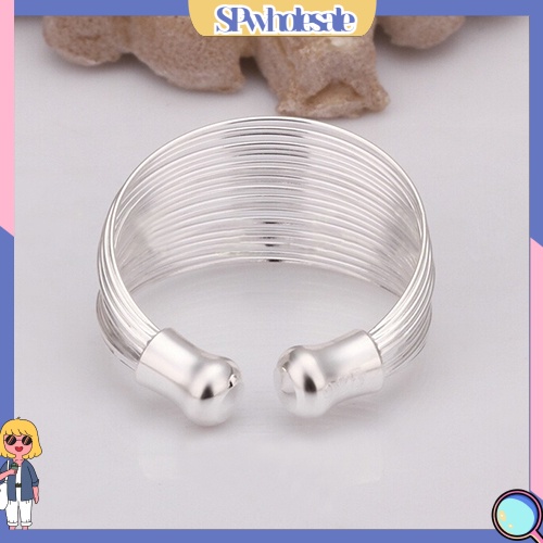 <SPwholesale> Nhẫn Hở Mạ Bạc Nhiều Lớp Thời Trang Cho Nữ