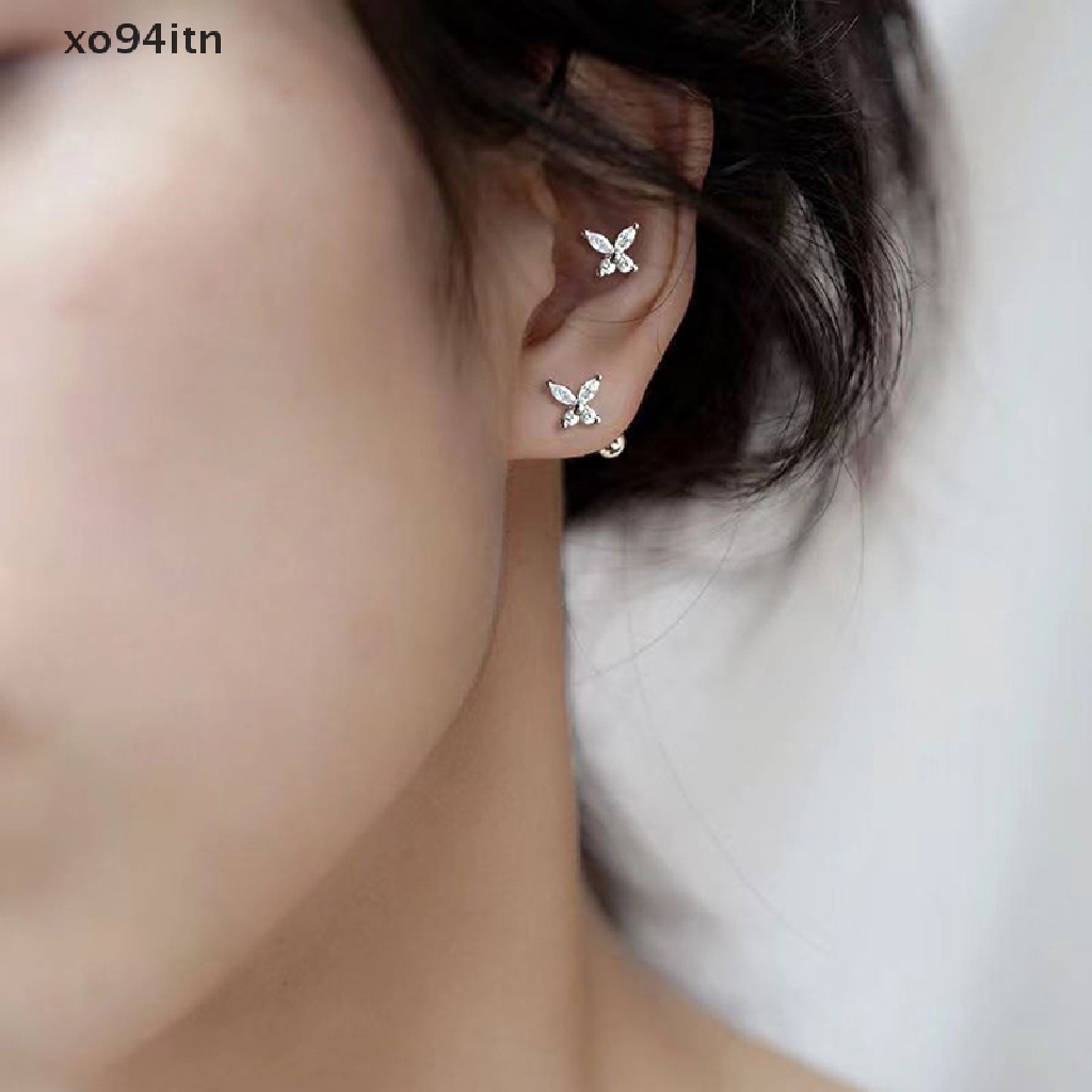 1 Đôi Khuyên Tai Hình Bướm Đính Đá Thời Trang