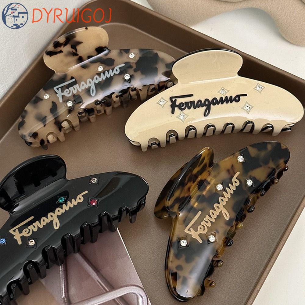 Kẹp Tóc Họa Tiết Da Báo / Chữ Cái Xinh Xắn Cho Nữ