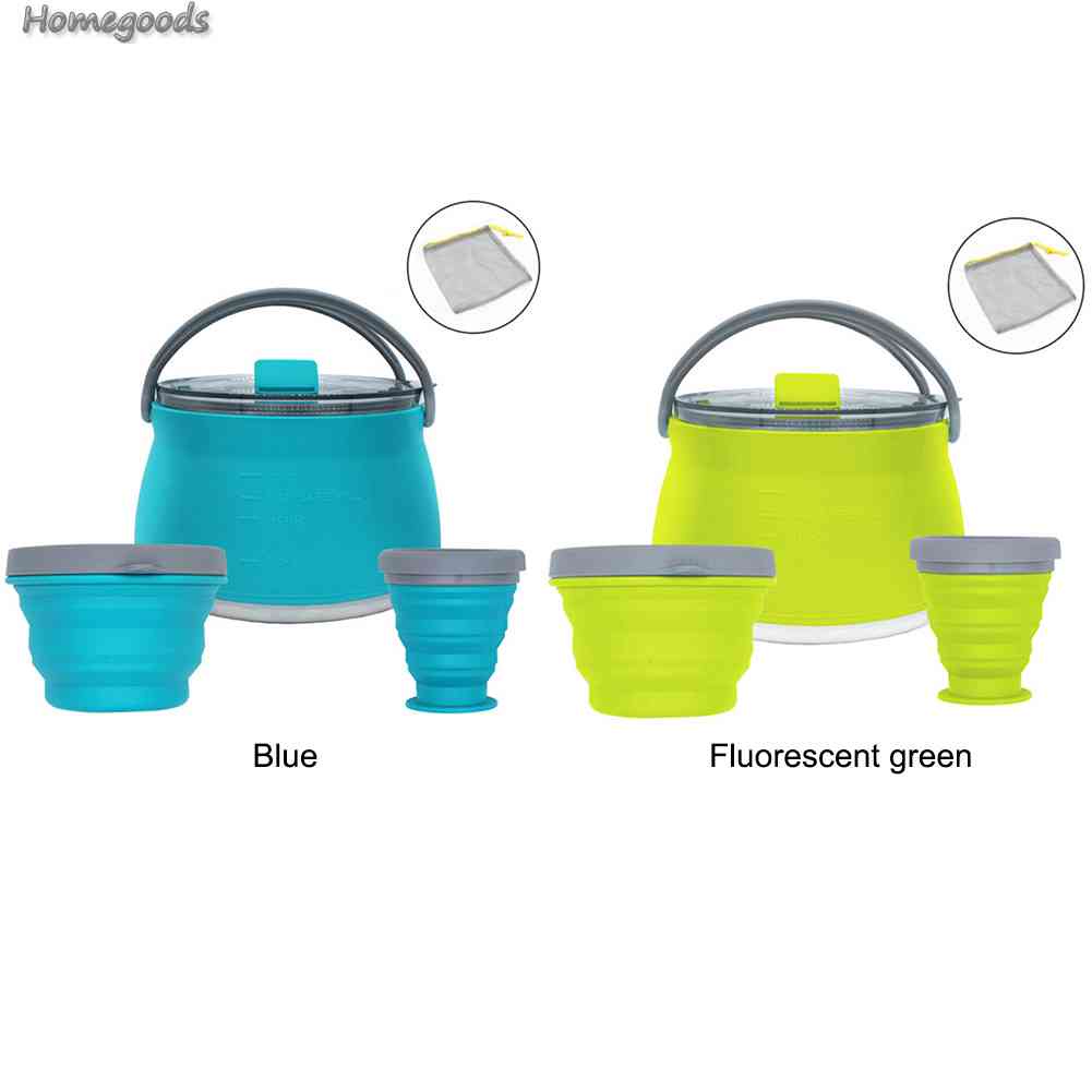 Set 3 Cốc Silicone Gấp Gọn Mang Đi Cắm Trại Tiện Lợi Mã 2023