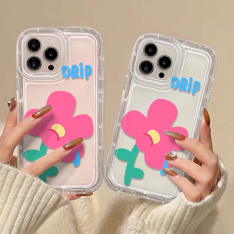 Ốp Điện Thoại TPU Silicon Mềm Trong Suốt Chống Sốc Họa Tiết Hoa Cho IPhone 14 13 12 11 Pro X XR XS Max 7 8 Plus