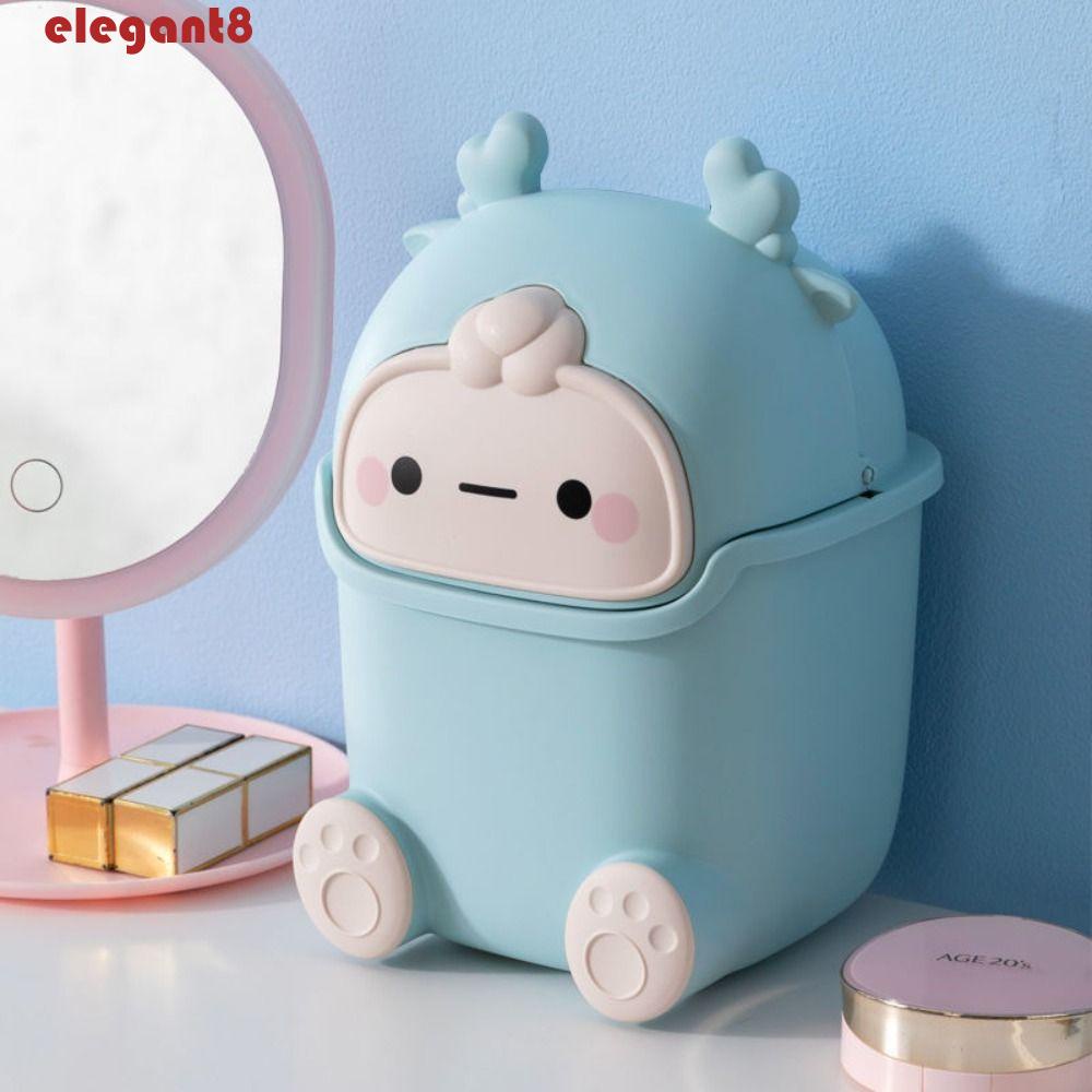 Thùng rác cỡ nhỏ để bàn Chống Trượt Có Nắp Đậy Tiện Dụng