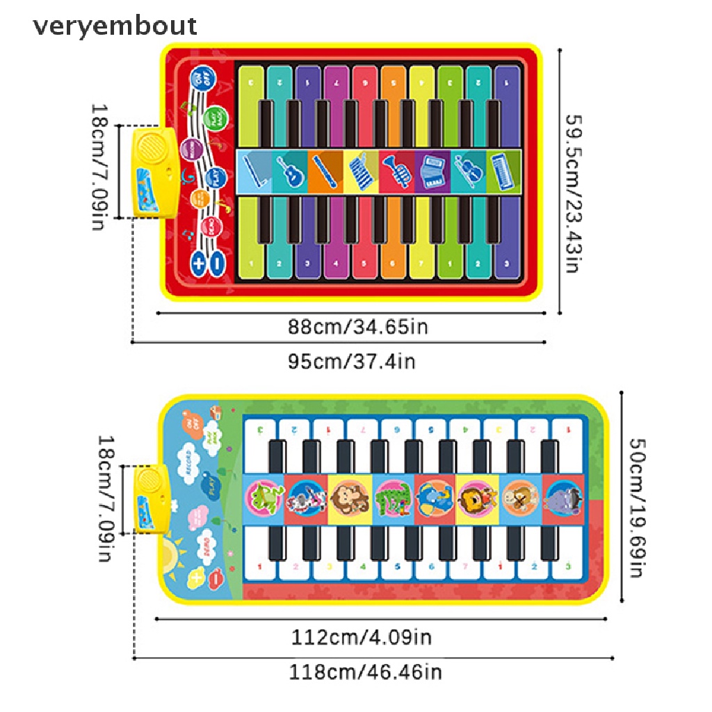 Thảm Nhạc Cụ Hai Hàng Chuyên Dụng Cho Bé Sơ Sinh