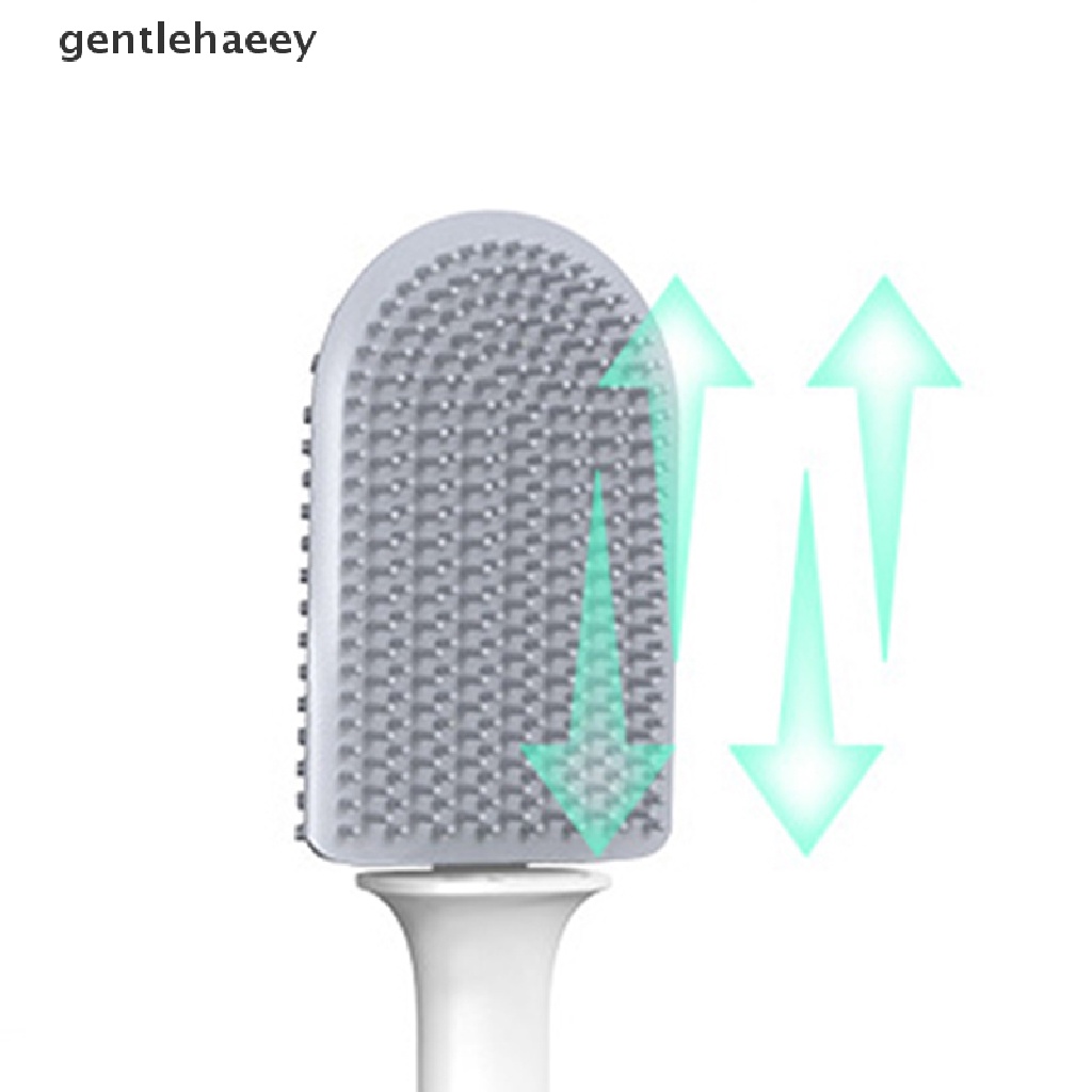 1 Bộ Cọ Chà Bồn Cầu Bằng Silicone Cán Dài Chất Lượng Cao