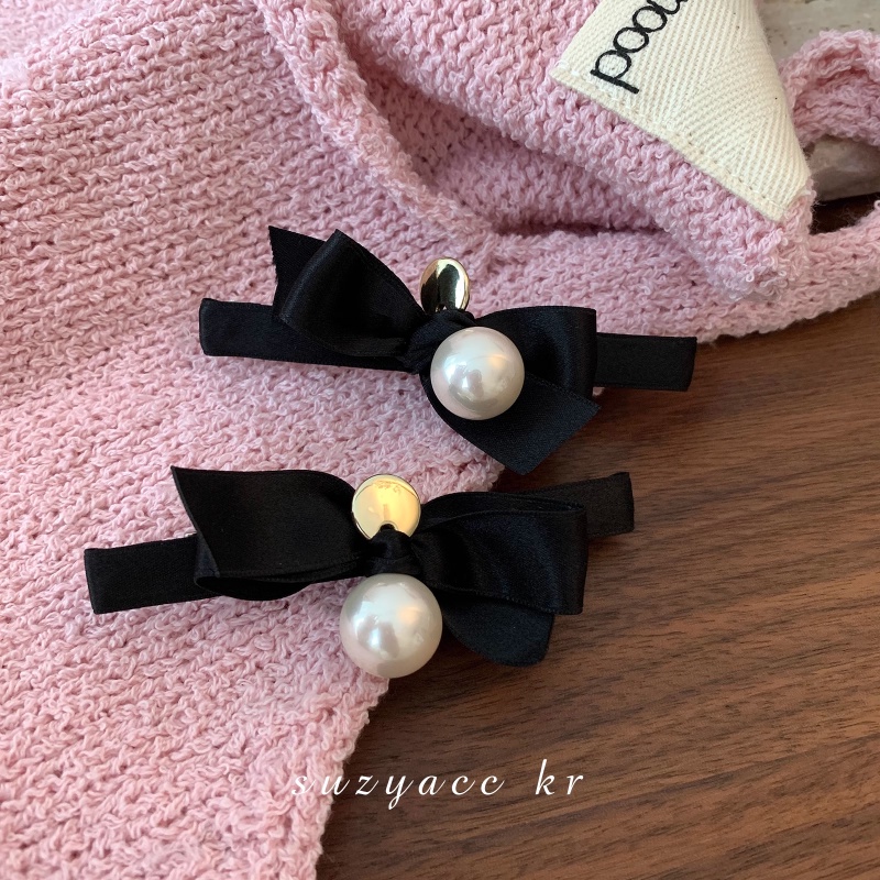 Kẹp Tóc Hình Nơ Đính Ngọc Trai Phong Cách Retro Pháp Hàng Mới 2023 Dành Cho Bạn Nữ