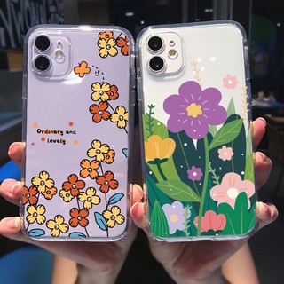 Ốp Điện Thoại Mềm Trong Suốt Họa Tiết Hoa Cho iPhone 11 12 13 14 Pro Max 13 Mini X XR Xs Max 14 Plus