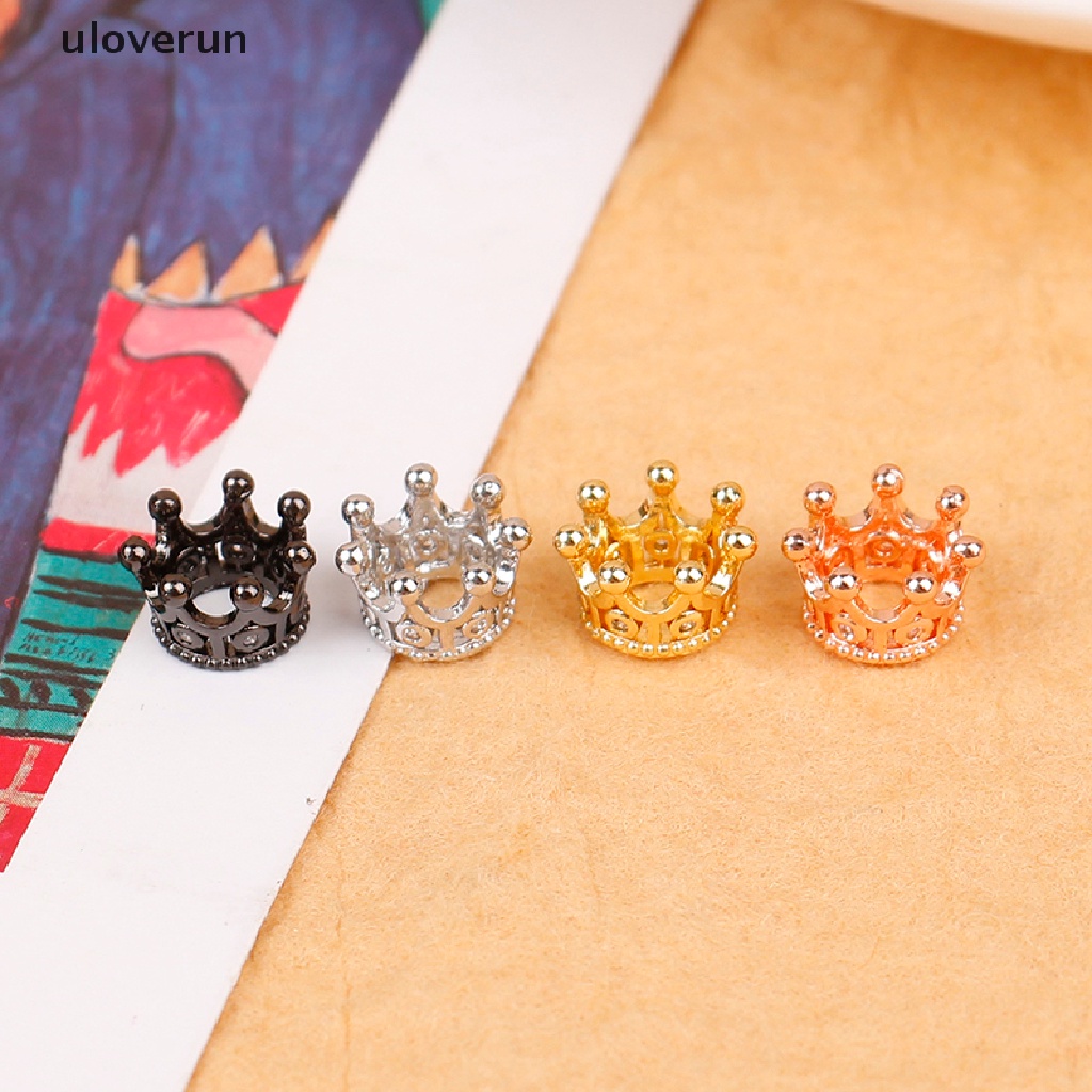 Set 2 Vương Miện Kim Loại Mini Tỉ Lệ 1: 12 Trang Trí Nhà Búp Bê vn