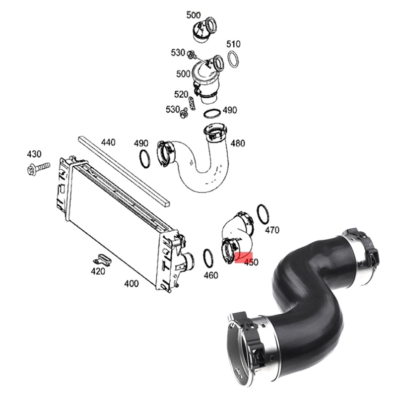 9065283782 Ống Dẫn Khí Tăng Áp 906 Cho Mercedes Benz Sprinter