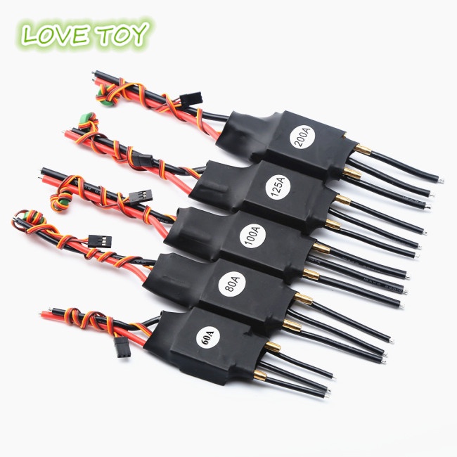 Bộ Điều Khiển Tốc Độ Nước Làm Mát Không Chổi Than 60a / 80a / 100a / 125a / 200a A Với Esc 5v / 3a Bec Cho Rc