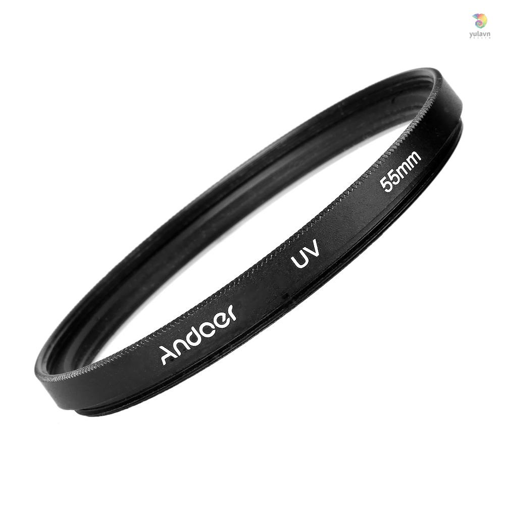 Bộ Lọc Bảo Vệ Ống Kính Máy Ảnh UV Ultra-Violet 55mm Cho Andoer 55mm