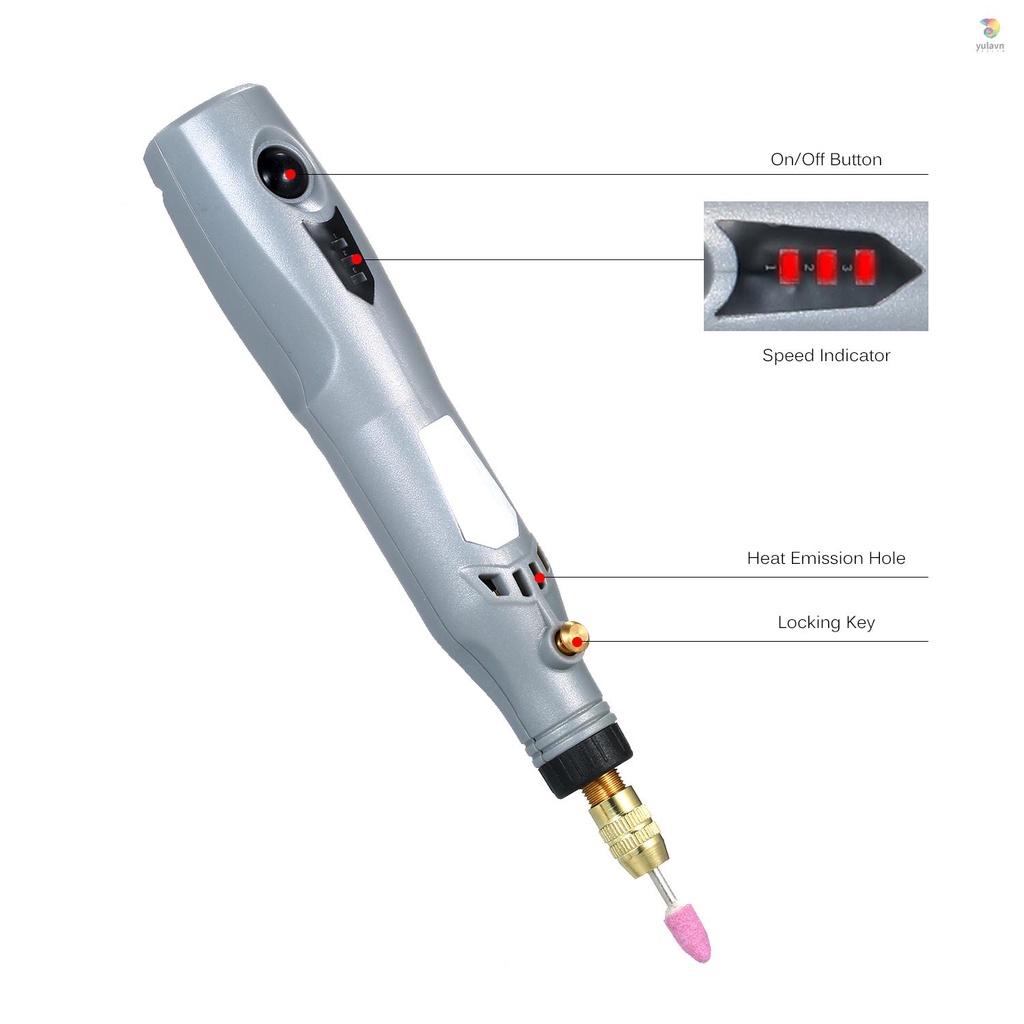 Máy Mài Đánh Bóng Cầm Tay Mini 6000-15000rpm Đa Năng Có Thể Sạc Lại 3 Trong 1 Tiện Dụng
