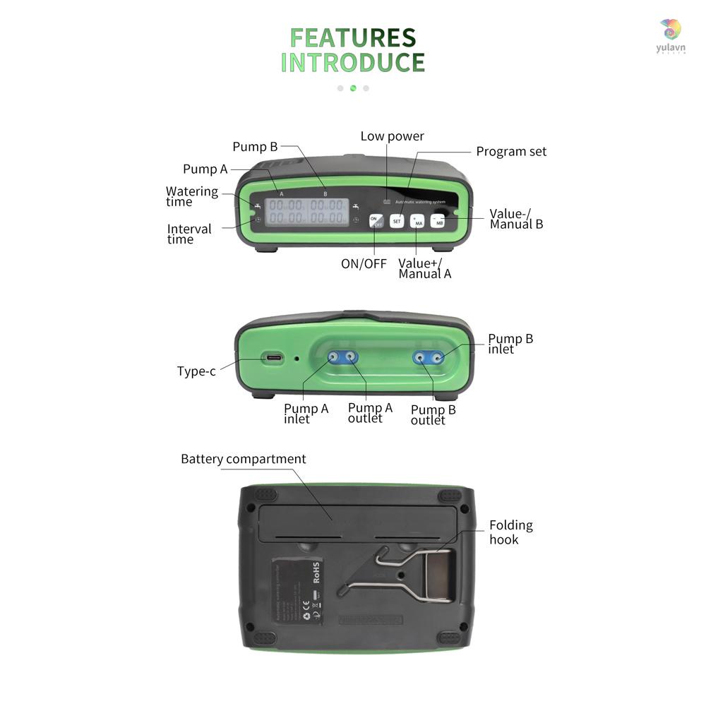 Thiết Bị Tưới Nước Tự Động Thông Minh Cho 20 Chậu Hoa