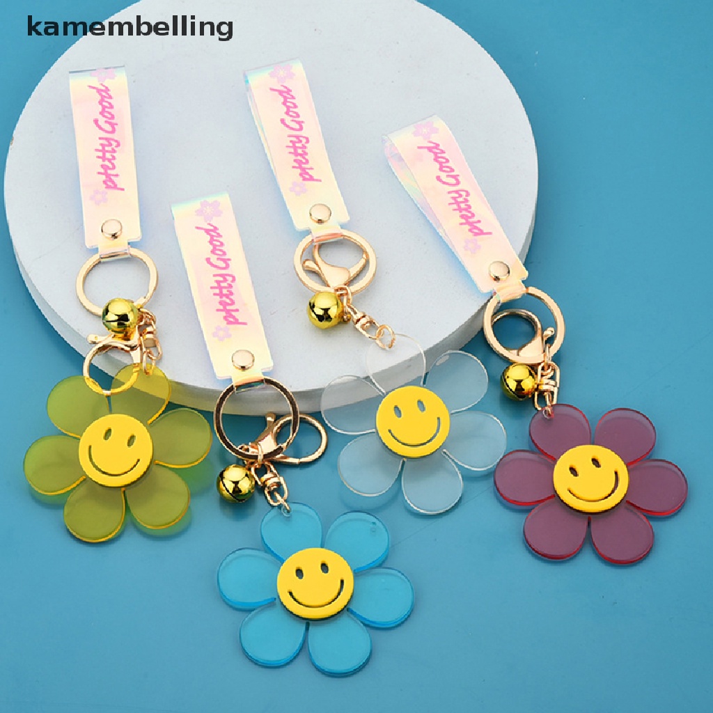 Kamembelling Móc Khóa Acrylic Hình Mặt Cười Sáng Tạo