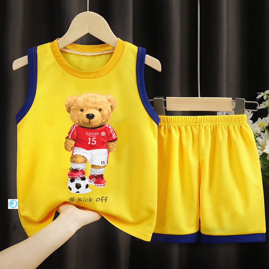 Bộ quần áo Bé trai-mẫu TT3 sát nách chất vải thể thao mát mịn từ 10kg đến 28kg-HOÀNG NAM KIDS-MẪU TT3