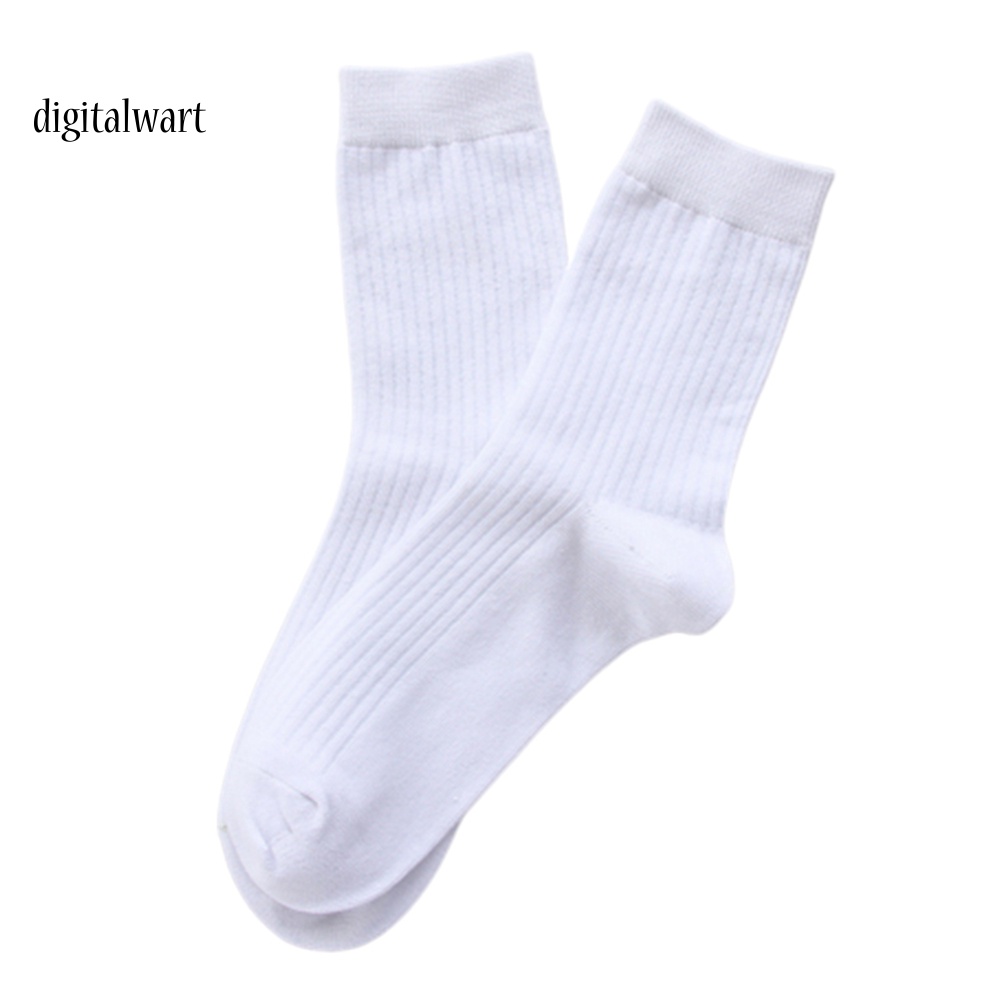 Kỹ Thuật Số| 1 Đôi Vớ Cotton Co Dãn Thoáng Khí Màu Sắc Đơn Giản Cho Nam