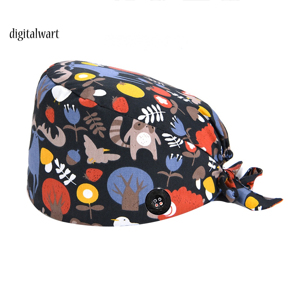 Kỹ Thuật Số| Mũ Hấp Thụ Mồ Hôi Chống Bụi In Hình Cáo Racoon Có Nút Điều Chỉnh Được