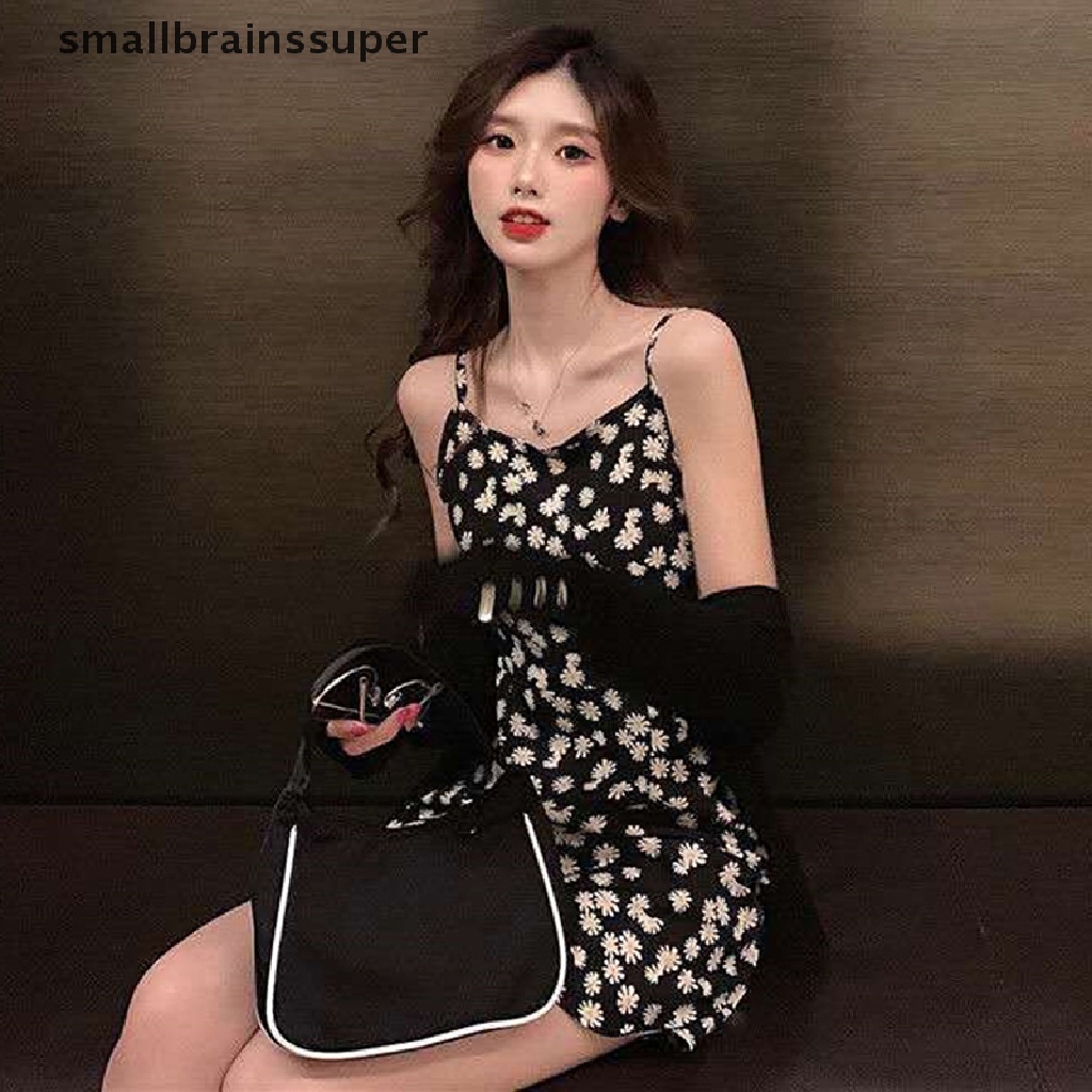 Đầm Hai Dây Dáng Chữ A Họa Tiết Hoa Cúc Thời Trang Mùa Hè Cho Bạn Gái