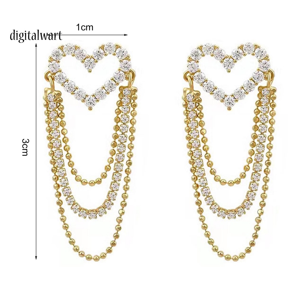 Kỹ Thuật Số| 1 Đôi Bông Tai Tua Rua Đính Đá Lấp Lánh Dành Cho Nữ