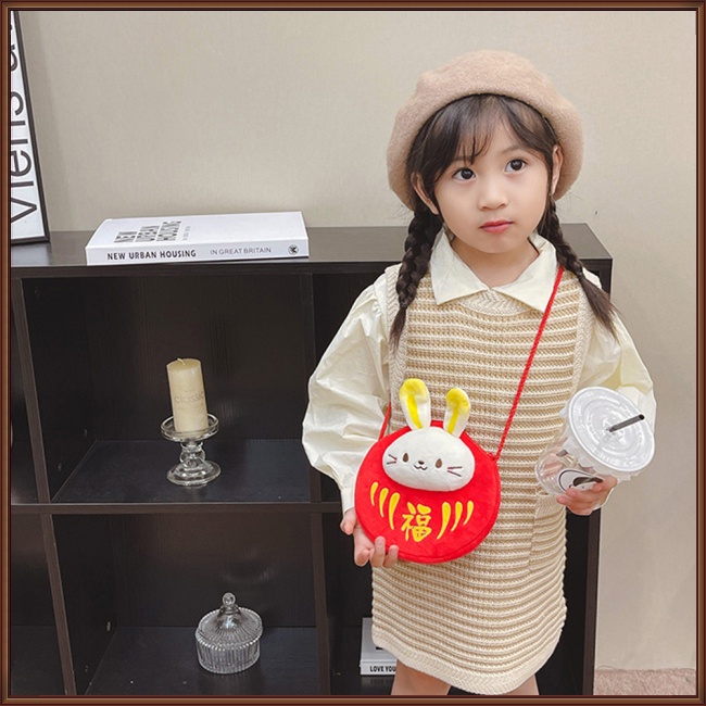 Túi Đeo Chéo Mini Họa Tiết Thỏ Hoạt Hình Xinh Xắn Dành Cho Nữ