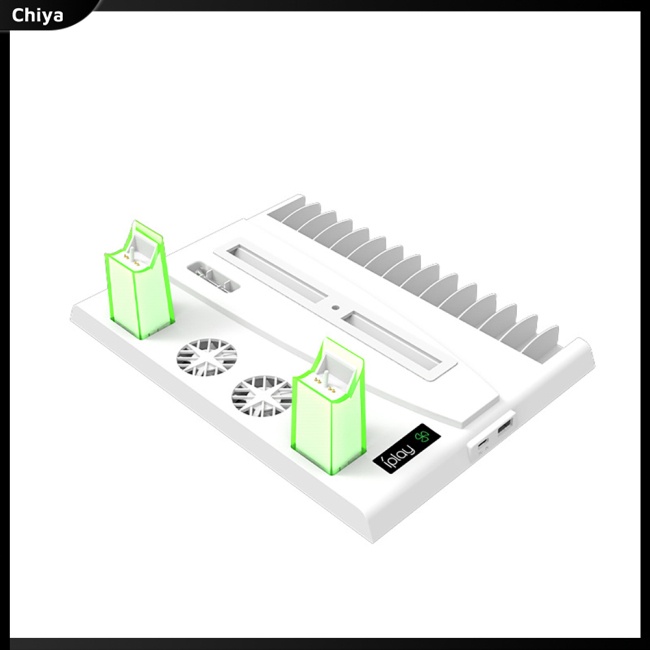 Đế Quạt Làm Mát Đa Năng Với Bộ Điều Khiển Sạc Kép Và Giá Treo Đĩa Tai Nghe