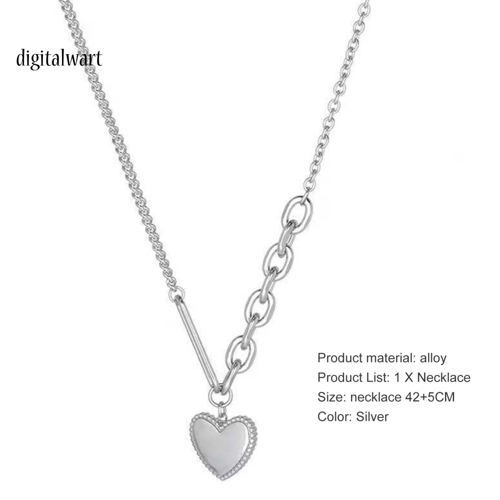 Kỹ Thuật Số| Vòng Cổ Choker Dây Xích Dày Mặt Hình Trái Tim Không Phai Màu Chống Rỉ Sét Phong Cách Hip Hop Punk Cho Cuộc Sống Hàng Ngày