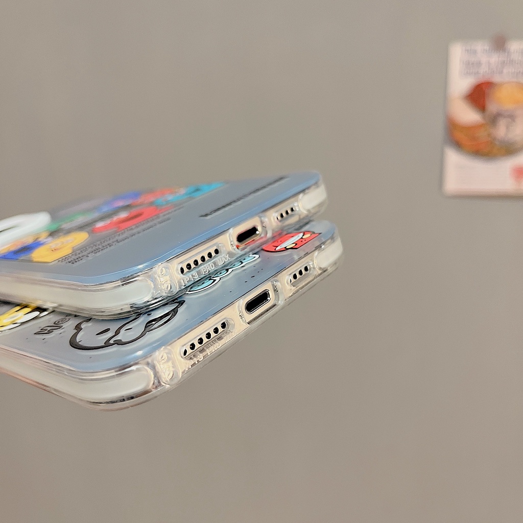 Ốp Điện Thoại tpu Mềm Nhám Mạ Điện Họa Tiết Hoạt Hình Gấu KAWS Cho iphone 14 13 11 12 Pro Max