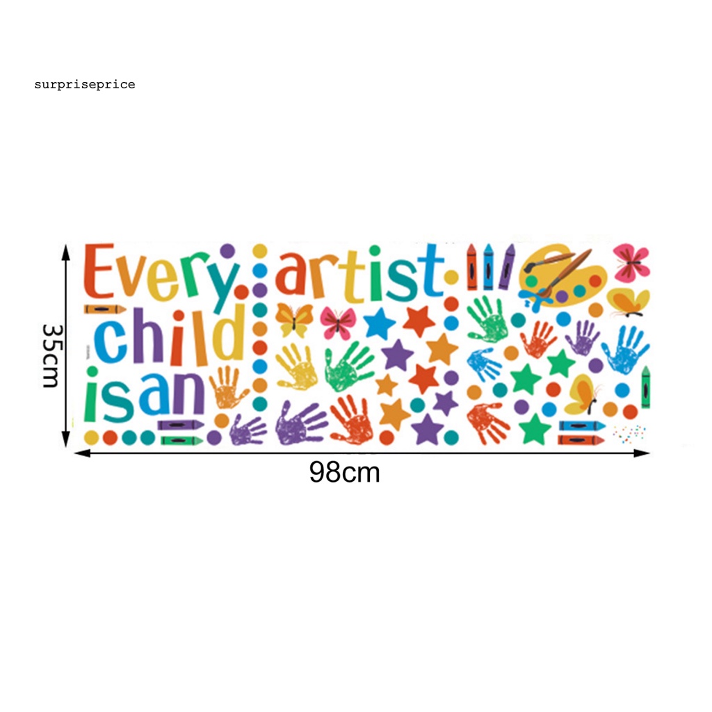 Sticker PVC Dán Tường Tự Dính Chống Xé Họa Tiết Bảng Chữ Cái Bắt Mắt Nhiều Màu Sắc Trang Trí Phòng Trẻ Em