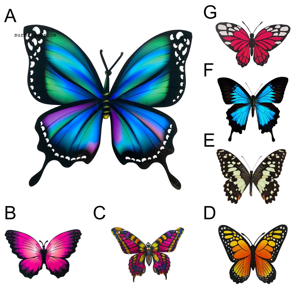 Sticker Dán Tường Họa Tiết Bướm 3D Nhiều Màu Sắc Bắt Mắt Sành Điệu