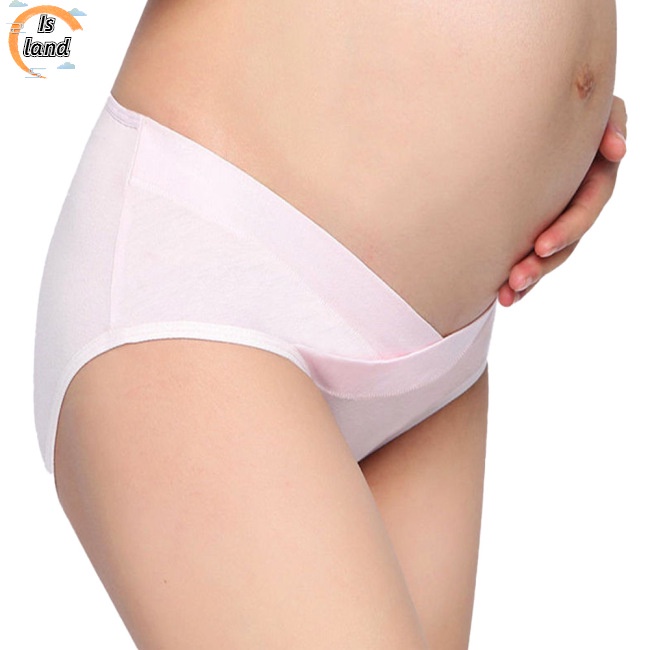 [IS] Quần Lót Tam Giác Lưng Thấp Thoáng Khí Màu Sắc Đơn Giản Cho Phụ Nữ Mang Thai