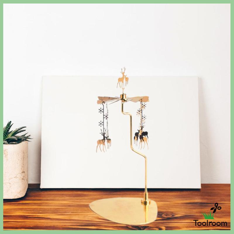 Giá Đỡ Nến Hình Bông Tuyết Có Thể Xoay Dùng Trang Trí Bàn