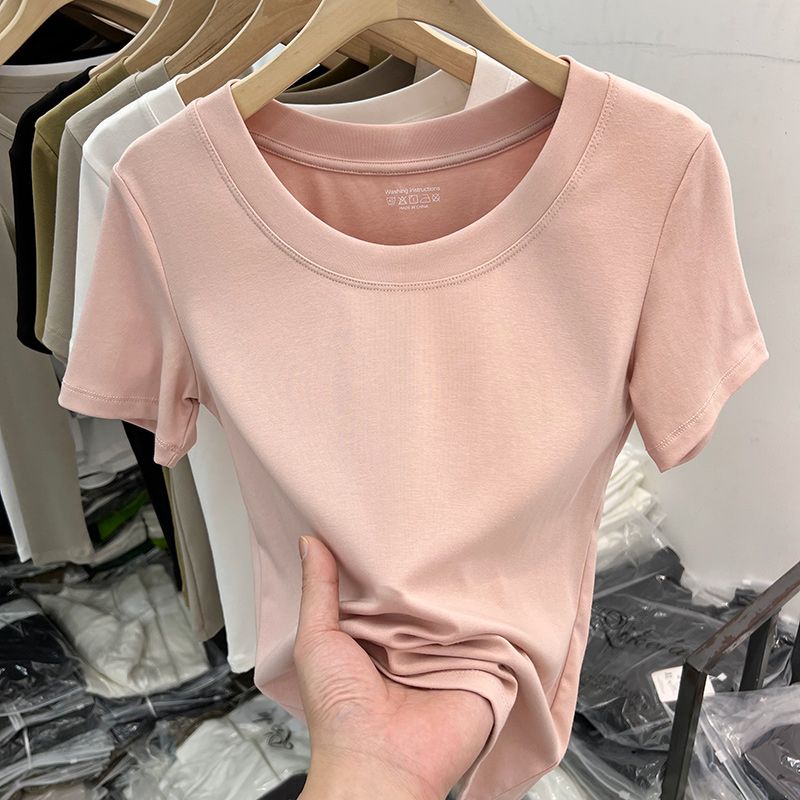 Áo Thun Nữ Ngắn Tay Cổ Tròn Thời Trang Mùa Hè Mới