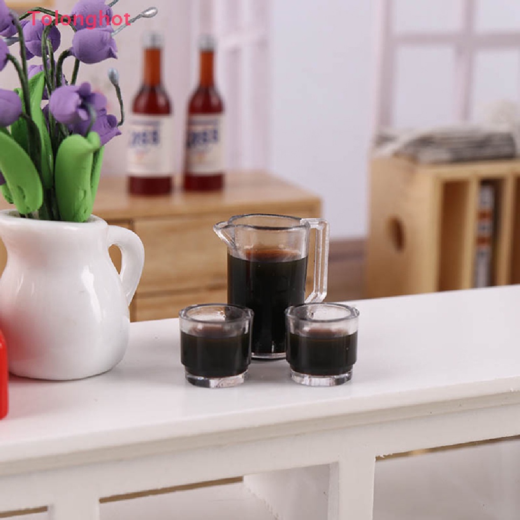 Bộ 3 Ly Trà Mini Tỉ Lệ 1 / 12 Dùng Trang Trí Nhà Búp Bê