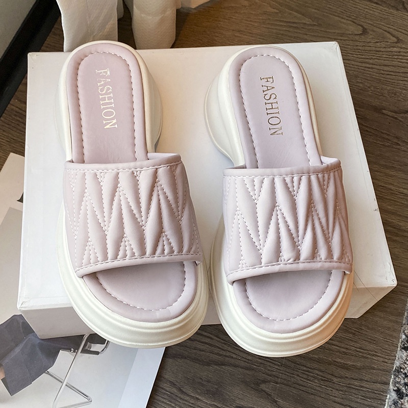 Dép Xốp Đế Dày Thời Trang Mùa Hè Hàn Quốc 2023 Thoải Mái Cho Nữ AA4181