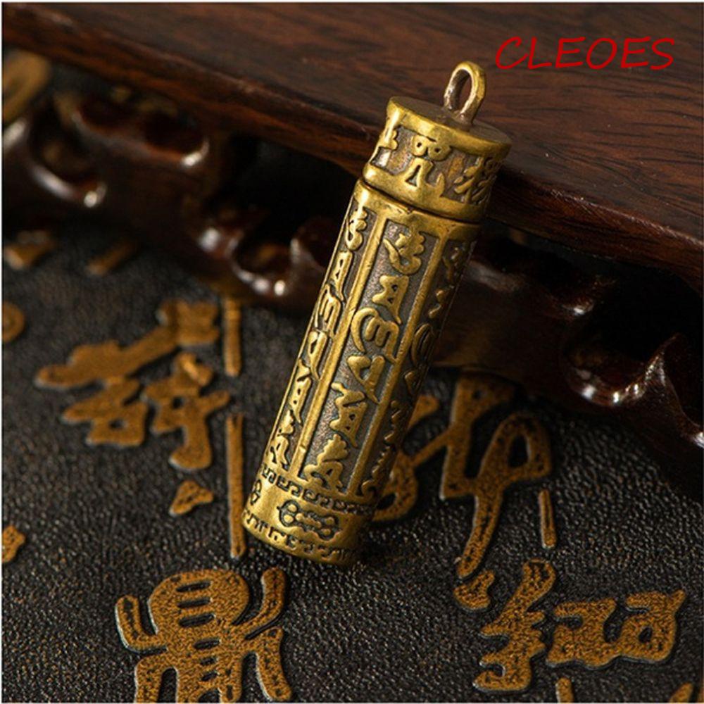 Mặt Vòng cổ Bằng Đồng Thau Hình Hộp Thuốc Có Thể Mở Được