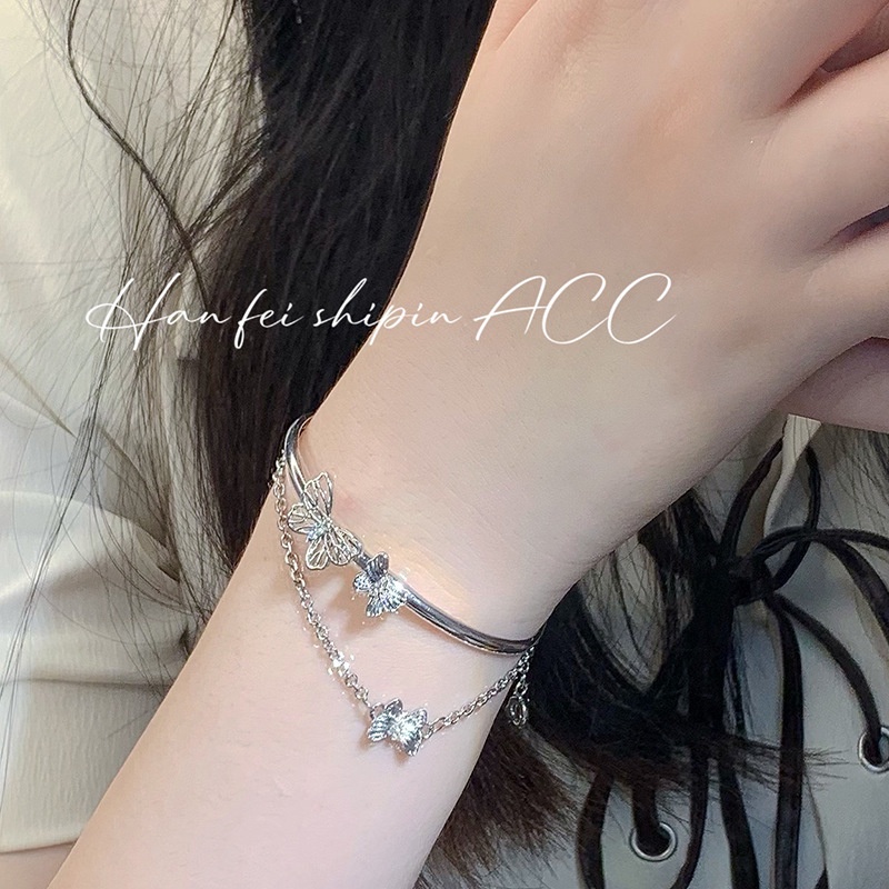 Vòng Tay Nửa Hình Bướm Phong Cách Hàn Quốc Thời Trang Cho Nữ