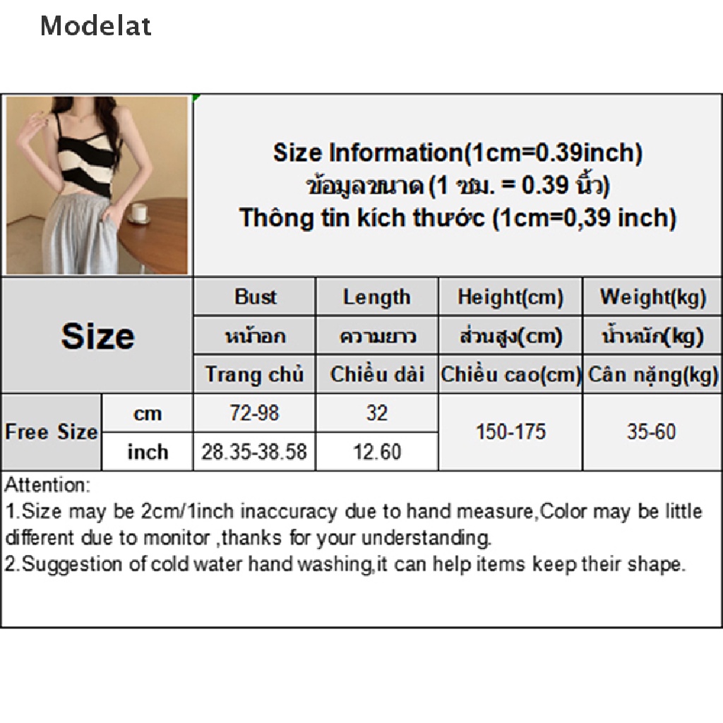 Áo Croptop Dệt Kim Không Tay Dáng Ôm Họa Tiết Kẻ Sọc Màu Sắc Thời Trang Mùa Hè Quyến Rũ Cho Nữ