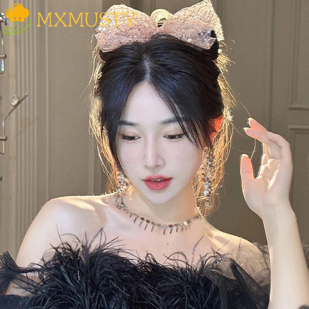 Kẹp Tóc Hình Nơ Cỡ Lớn Đính Kim Sa Lấp Lánh Kiểu Hàn Quốc Dễ Thương Cho Bé Gái