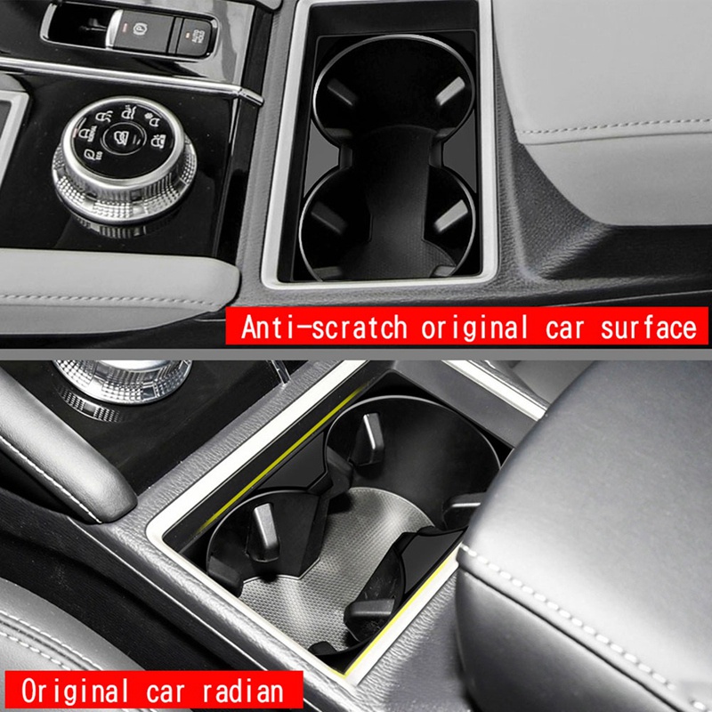 1 Miếng Dán Trang Trí Khay Đựng Cốc Nước Màu Đen Sáng Cho Xe Hơi Mitsubishi Outlander 2022 2023