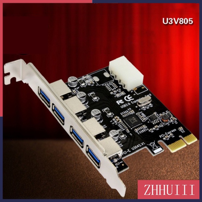 Card Mở Rộng 4 Cổng PCI-E Sang USB 3.0 5 Gbps Cho Máy Tính