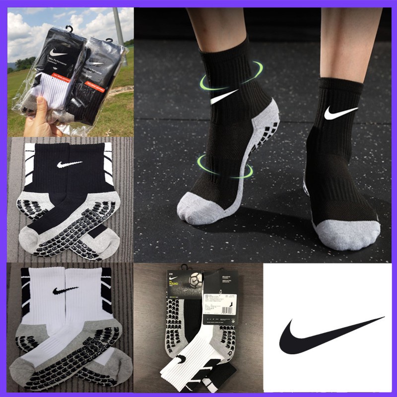 Vớ Nike Chống Trượt Thiết Kế Cá Tính Quả Cầu Lông / Bóng Đá / Bóng Rổ Stokinsukan Stokin sekolah Cỡ Vừa